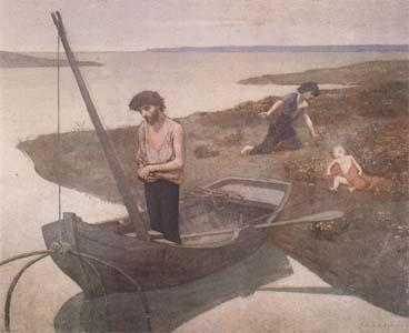 Pierre Puvis de Chavannes The Poor Fisherman (mk09) Sweden oil painting art
